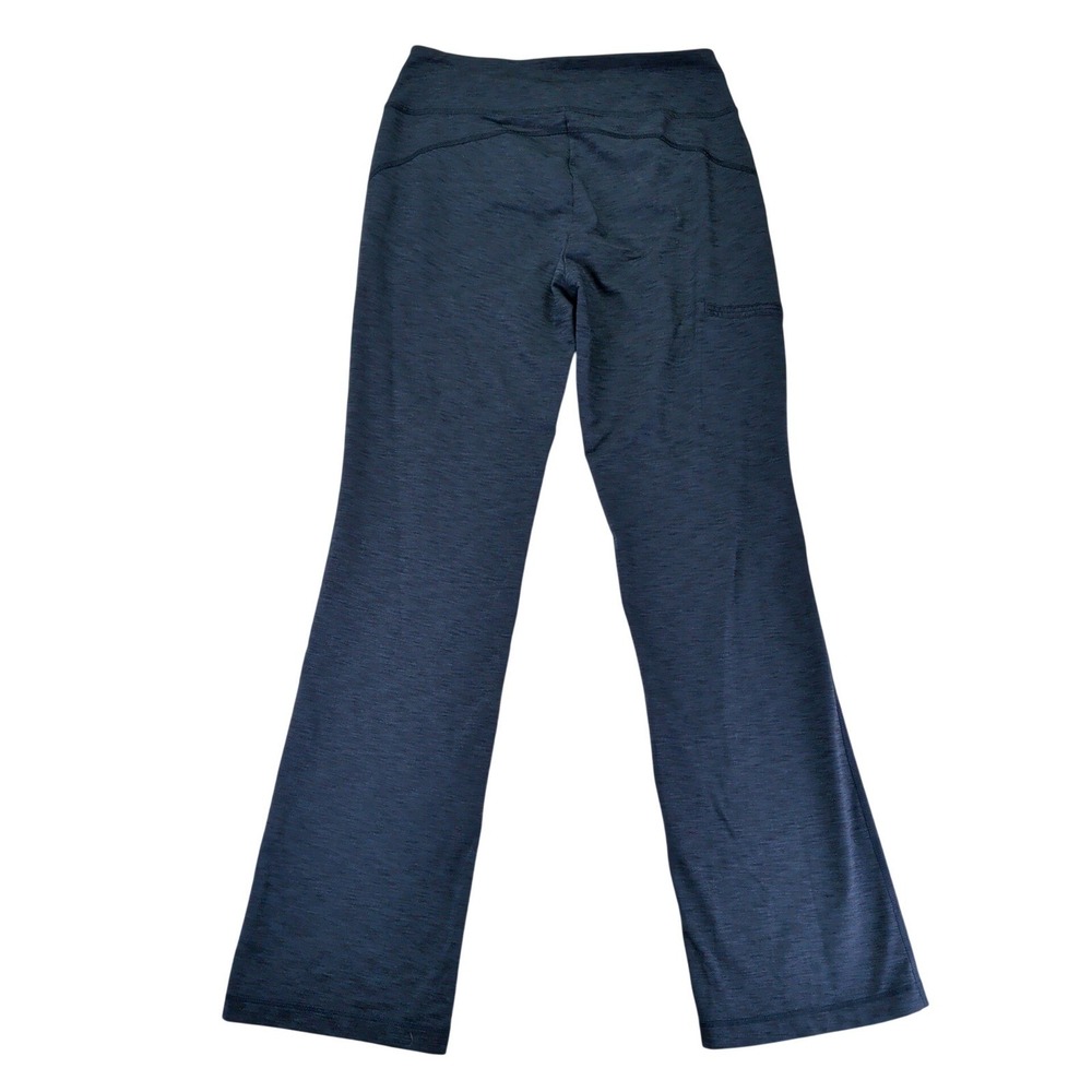 Duluth Trading Co Womens Small 33 Tall Dark Blue Straight Leg Yoga Pants Pockets - Picture 2 of 8